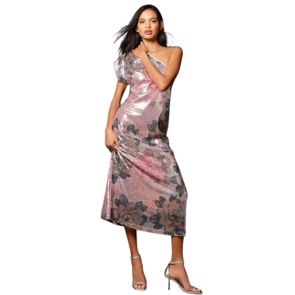Anthropologie One Shoulder Sequin Dress | Size S | New with Tag